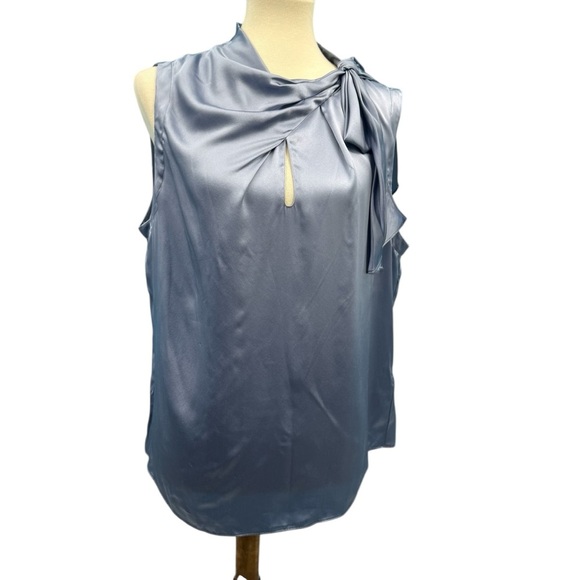Rebecca Taylor Blue Satin Blouse - Picture 3 of 7